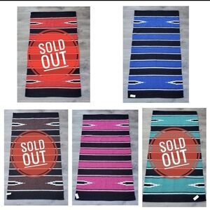 Navajo Style Cotton Rug - Blanket in Turquoise